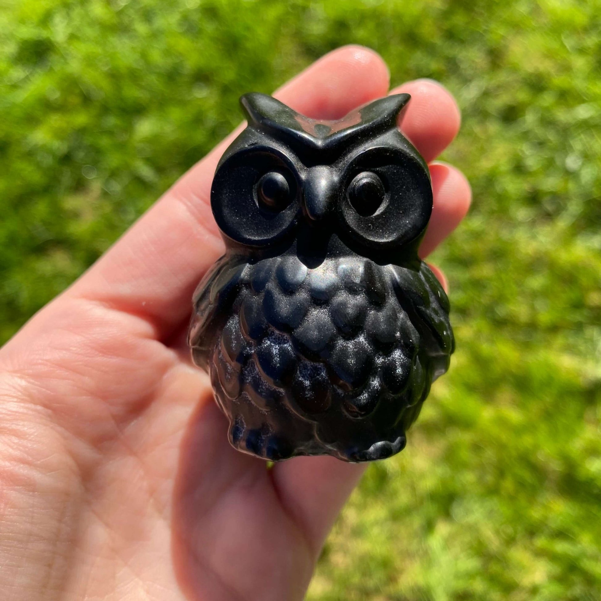 Figura de obsidiana para recibidor de casa proteccion intensa y paz