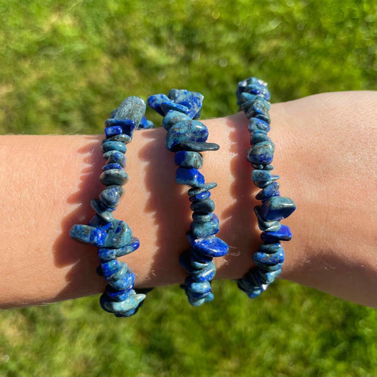 Pulsera para reducir estres y encontrar equilibrio emocional de lapislazuli mineral